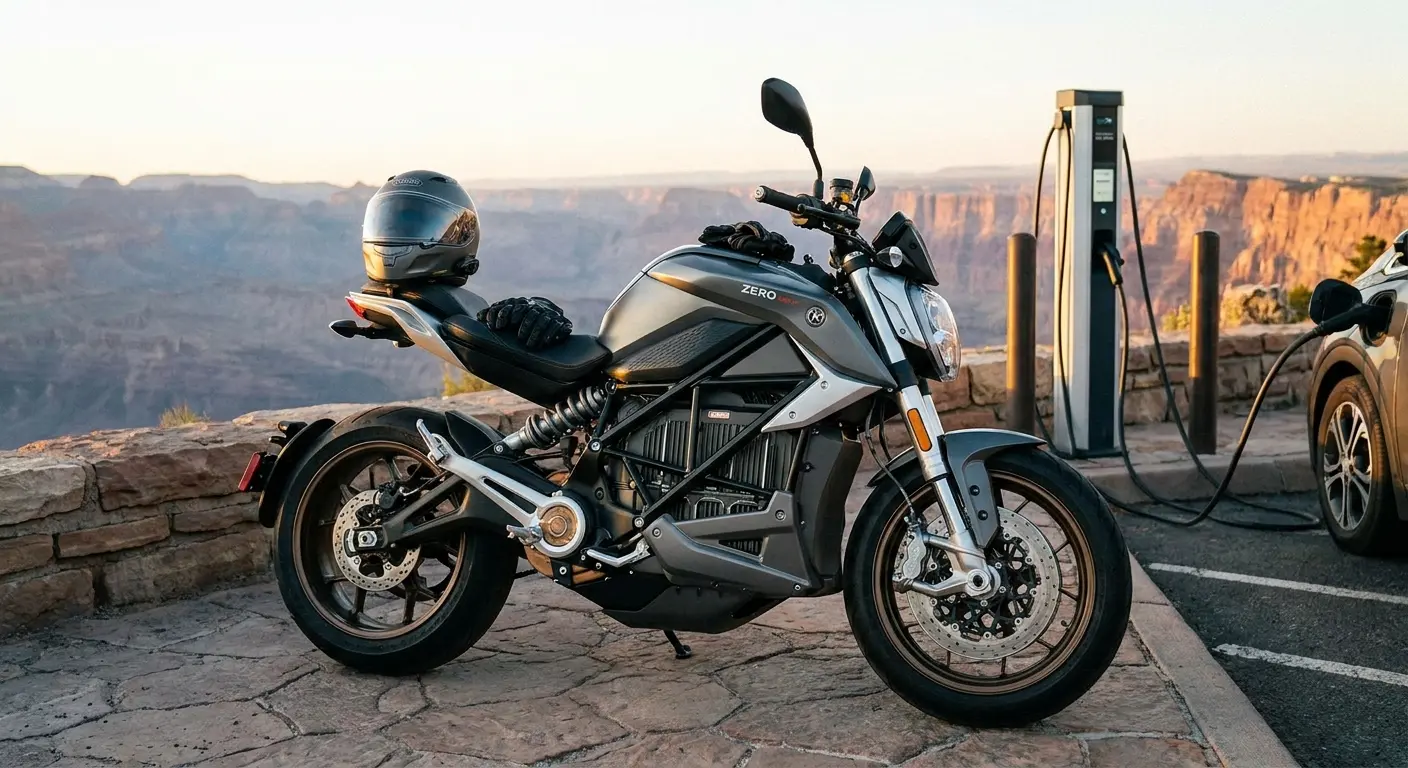 Zero SR/F electric motorcycle side view