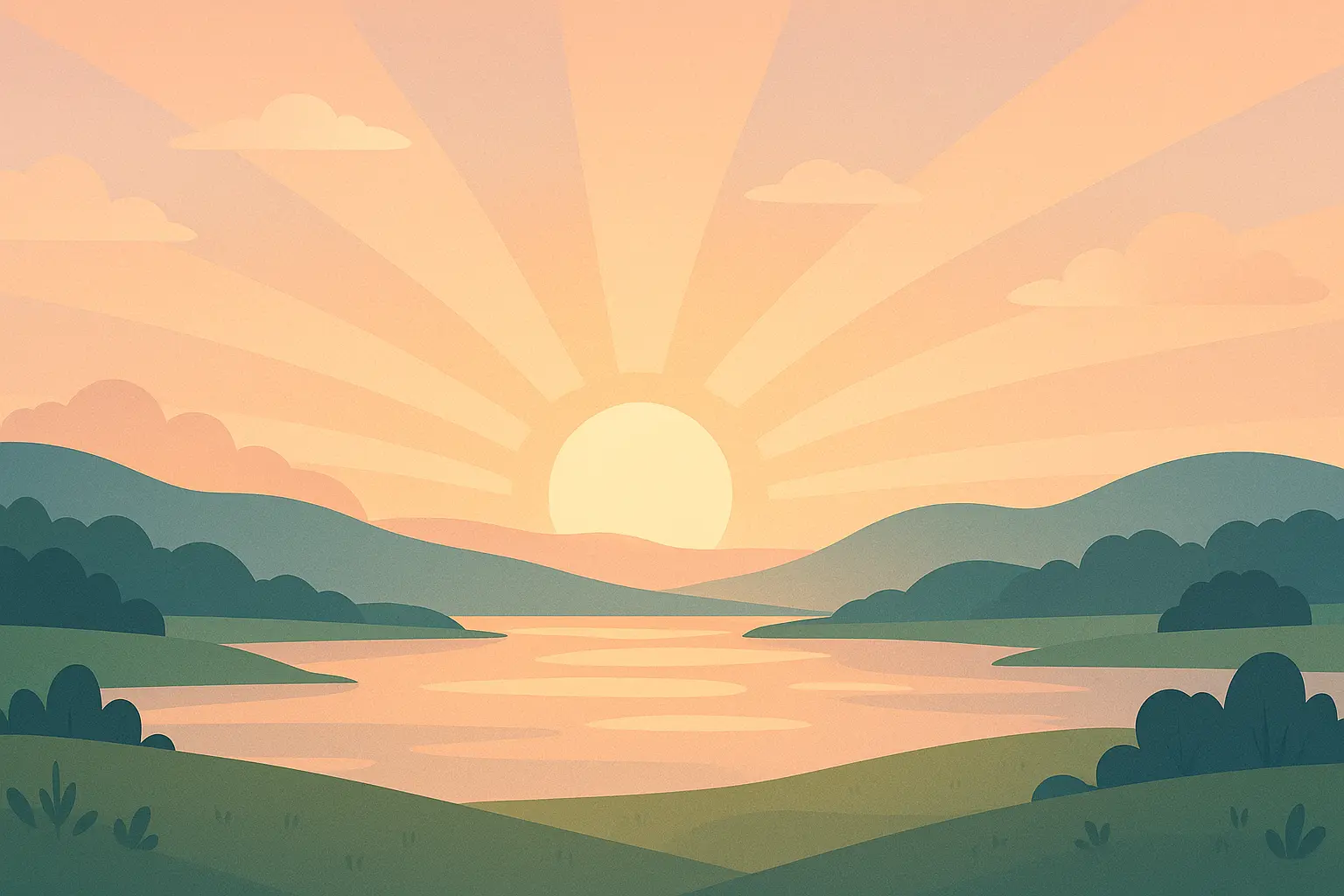 Peaceful sunset scene with pet memorial garden