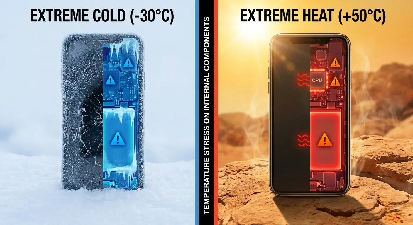 Thermal stress effects on phone components