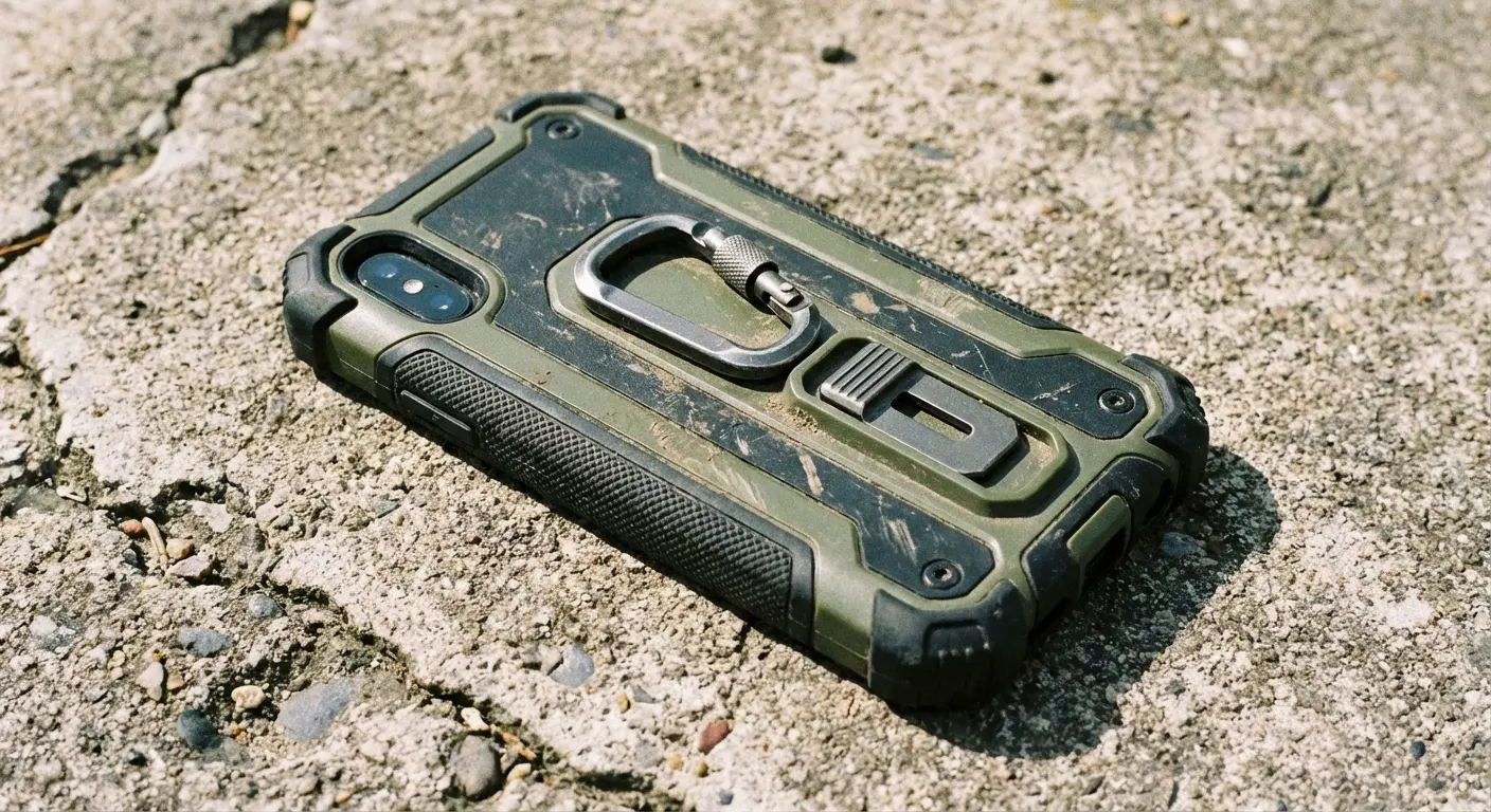 Phone mounted on a RokLock stand for gaming