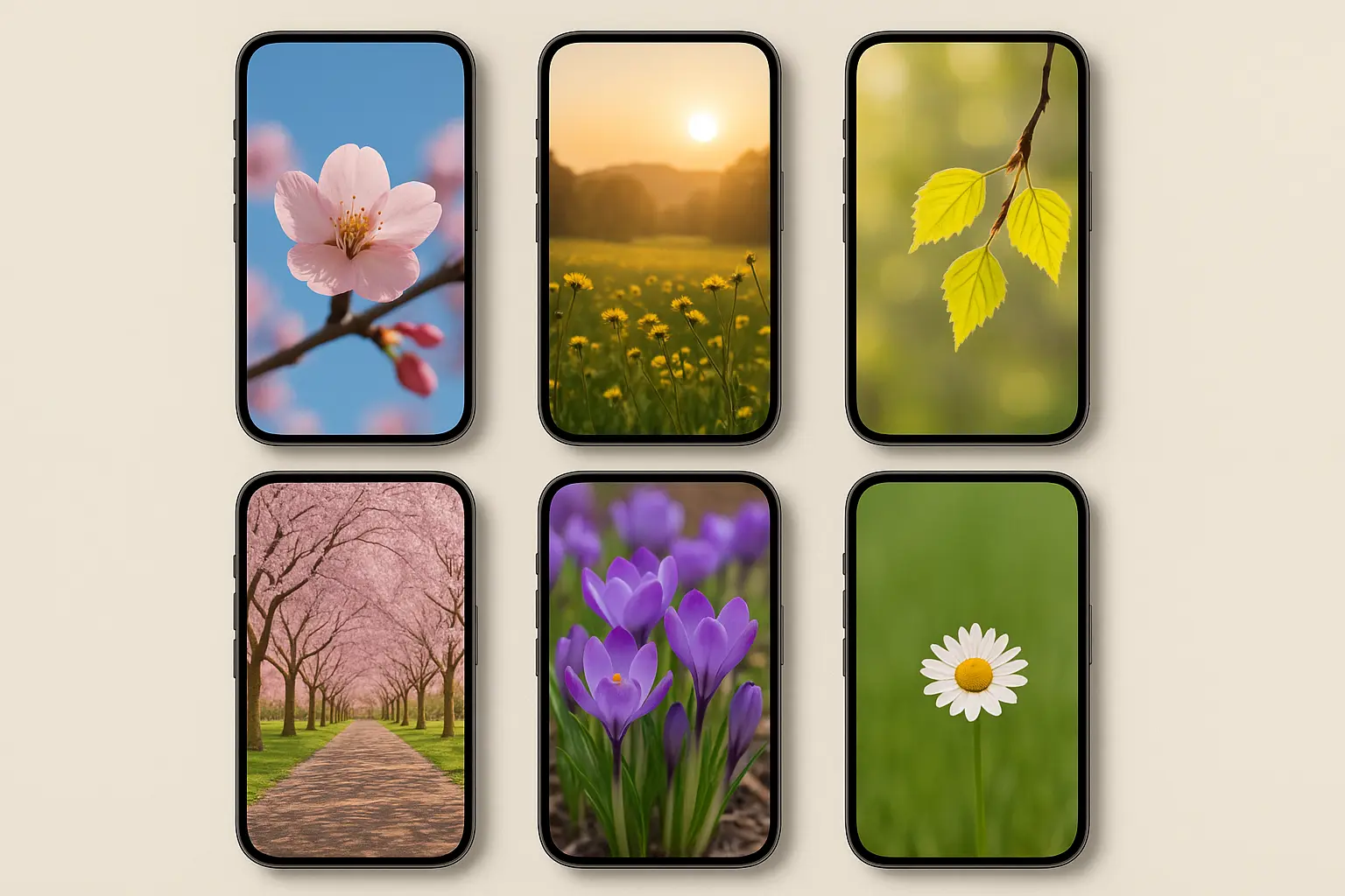 Spring wallpaper selection criteria and device compatibility