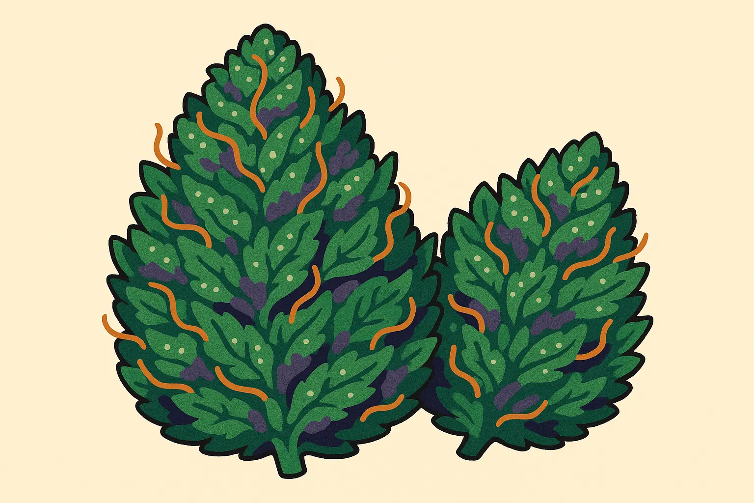 Jealousy strain cannabis buds close-up