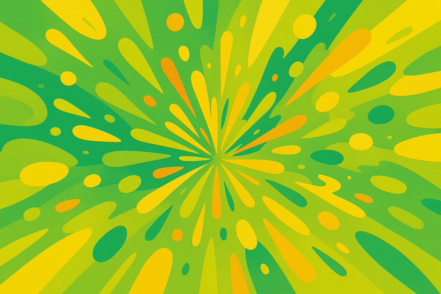 Digital art spring burst with dynamic colors and shapes