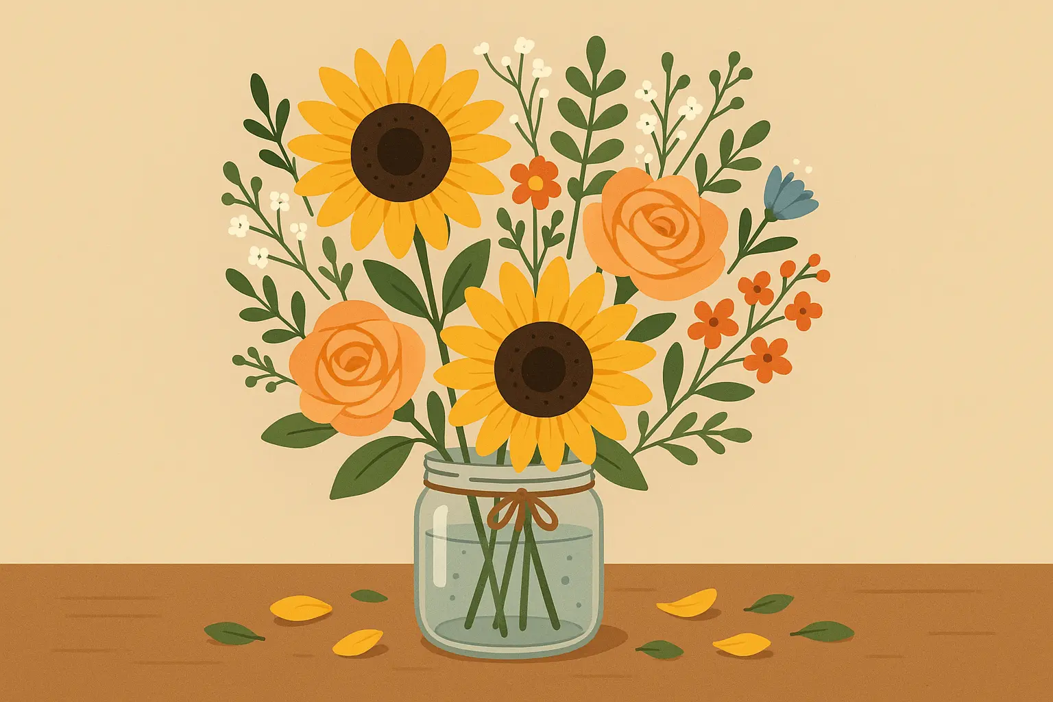 Personalized floral centerpiece with meaningful blooms