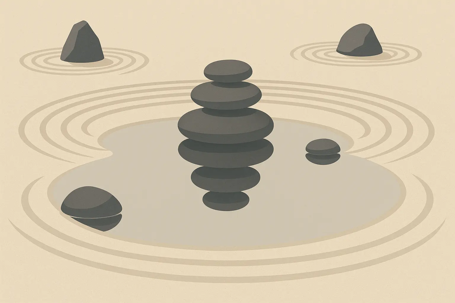 Zen garden style bible verse wallpaper with John 14:27